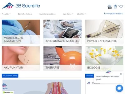 Website von 3B Scientific GmbH