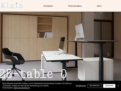 Website von KLAIN Büromöbel GmbH