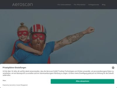 Website von Aeroscan GmbH