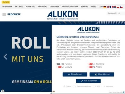 Website von ALUKON  KG