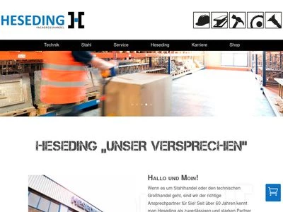 Website von Aug. Heseding GmbH