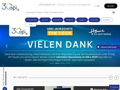 Website von api GmbH Niederlassung Hamburg