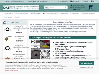 Website von Sächsische Schlauch- und Dichtungstechnik Ulrich Melzig GmbH