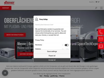 Website von Diener electronic GmbH + Co. KG