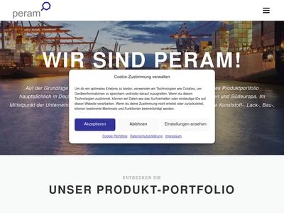 Website von Peram Handelsgesellschaft mbH