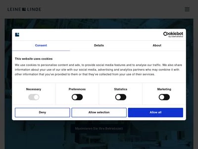 Website von Leine & Linde AB