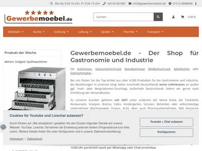 Website von Gewerbemoebel.de