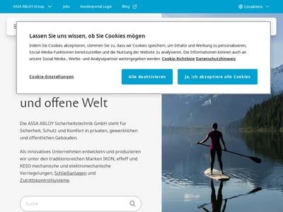 Website von ASSA ABLOY Sicherheitstechnik GmbH