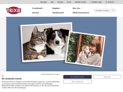 Website von TRIXIE Heimtierbedarf GmbH & Co. KG