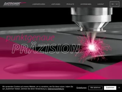 Website von Datronik Laser & Automation Solutions GmbH & Co.KG