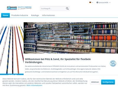 Website von Pötz & Sand GmbH & Co.KG