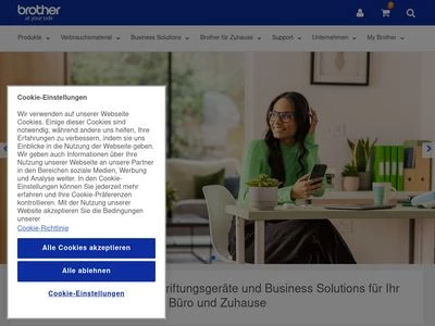 Website von Brother International GmbH