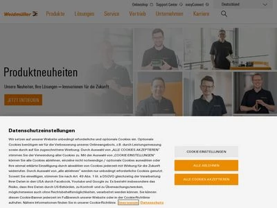 Website von Weidmüller Interface GmbH & Co. KG