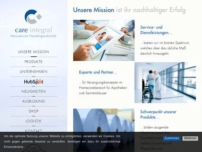 Website von care integral GmbH