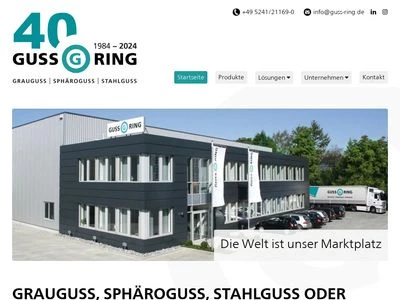 Website von Guss-Ring GmbH & Co. Vertriebs-KG