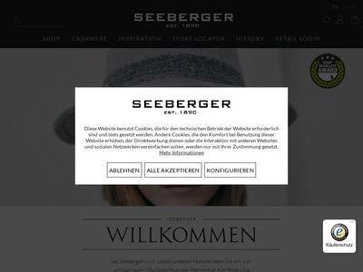 Website von Hutfabrik Seeberger GmbH & Co. KG