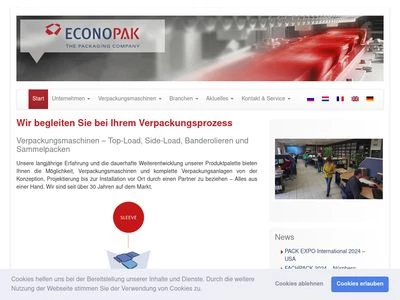 Website von Econo-Pak GmbH