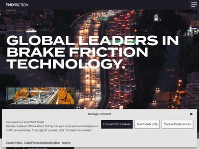 Website von TMD Friction Holdings GmbH