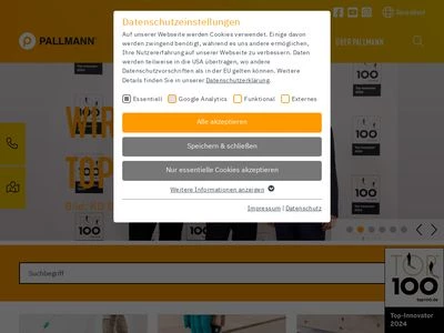 Website von PALLMANN GmbH