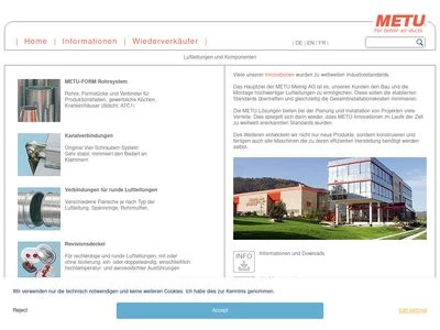 Website von METU Meinig AG