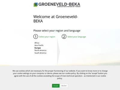 Website von Groeneveld-BEKA Germany