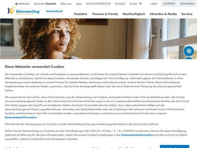 Website von profine GmbH