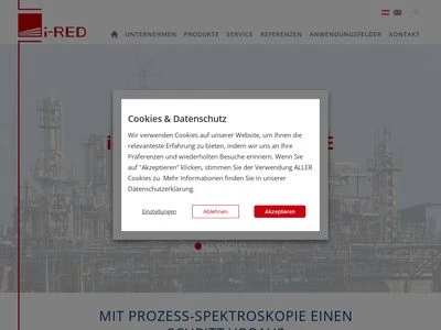 Website von i-RED Infrarot Systeme GmbH