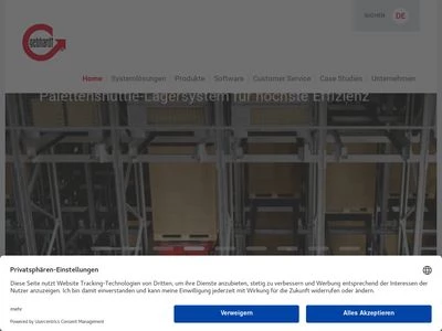 Website von GEBHARDT Fördertechnik GmbH