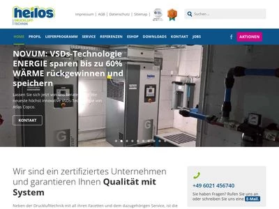 Website von Heilos GmbH Techn. Industriebedarfshandel