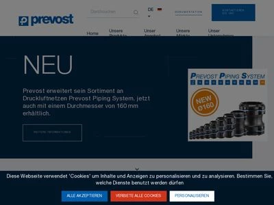 Website von PREVOST SAS