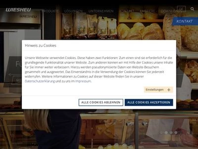 Website von WIESHEU GmbH