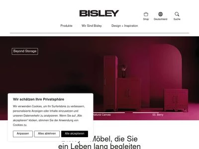 Website von Bisley GmbH