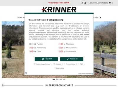 Website von Krinner GmbH