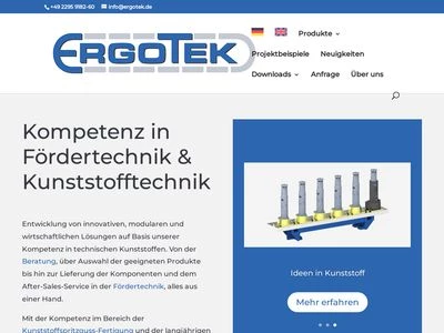 Website von ErgoTek GmbH & Co.KG