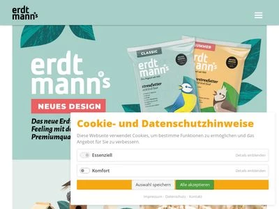 Website von Christoph & Franz Erdtmann GmbH & Co. KG