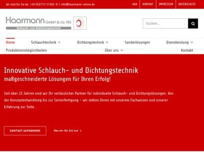 Website von Haarmann GmbH & Co. KG