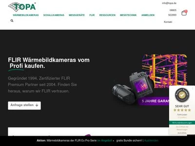 Website von TOPA GmbH