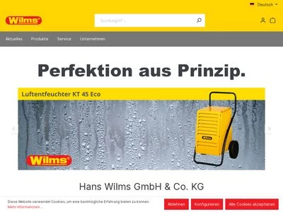 Website von  Hans Wilms GmbH & Co. KG