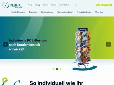 Website von Fluhr Displays GmbH & Co. KG