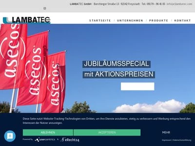 Website von LAMBATEC GmbH