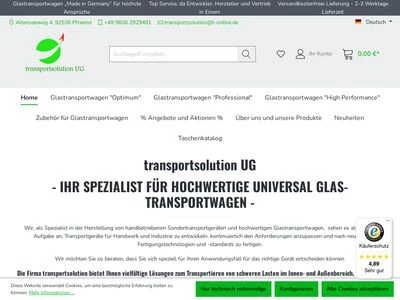 Website von transportsolution UG