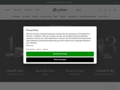 Website von Cybex GmbH