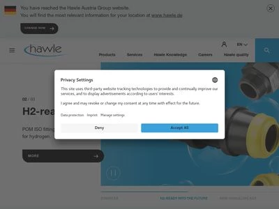 Website von Hawle Beteiligungsgesellschaft m.b.H.