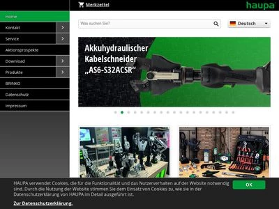 Website von Haupa GmbH & Co. KG