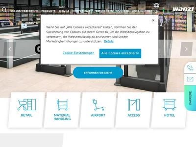 Website von Wanzl GmbH & Co. KGaA