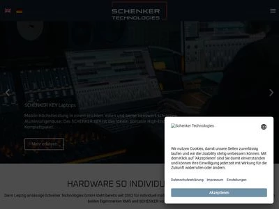 Website von Schenker Technologies GmbH