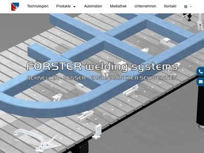 Website von FÖRSTER welding systems GmbH