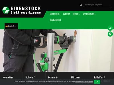 Website von Elektrowerkzeuge GmbH Eibenstock