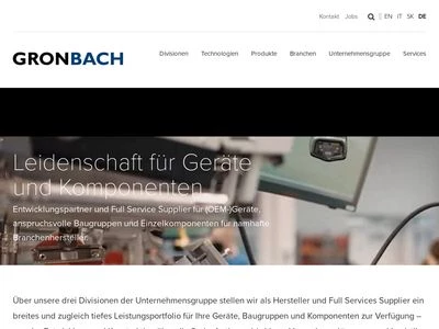 Website von Wilhelm Gronbach GmbH