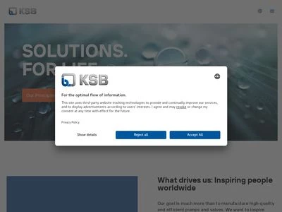 Website von KSB SE & Co. KGaA